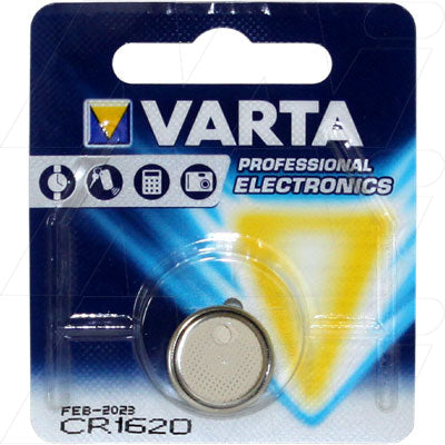 Varta CR1620 3V Lithium Coin Cell Blister of 1