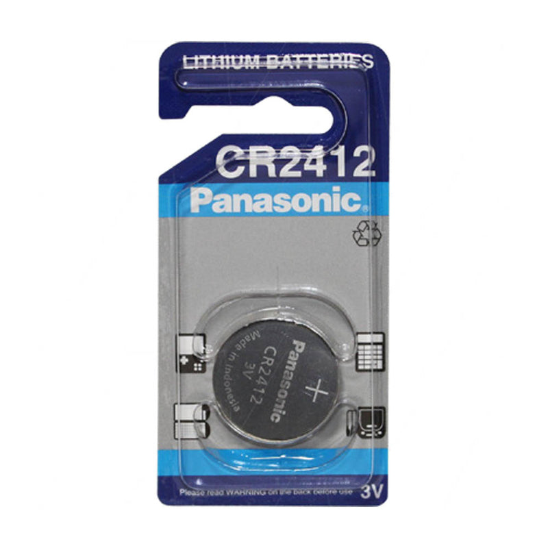 Panasonic CR2412 3V Lithium Coin Cell Blister of 1