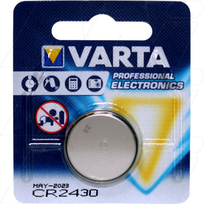 Varta CR2430 3V 300mAh Lithium Coin Cell Blister of 1
