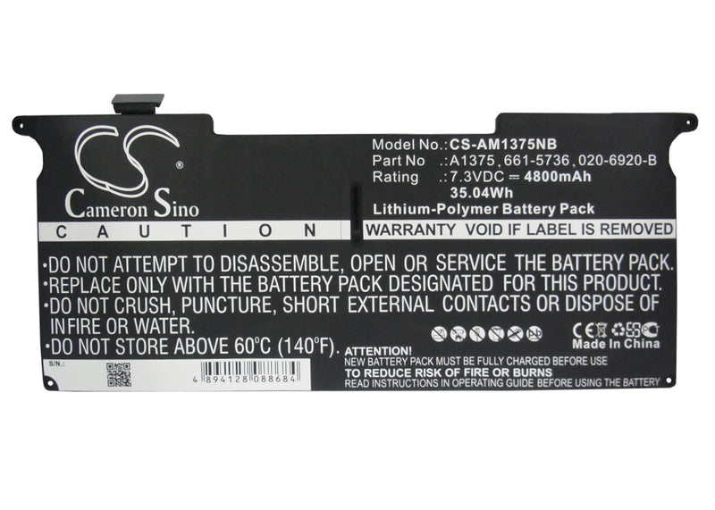 Stryka Battery to suit APPLE A1375 7.3V 4800mAh Li-Po