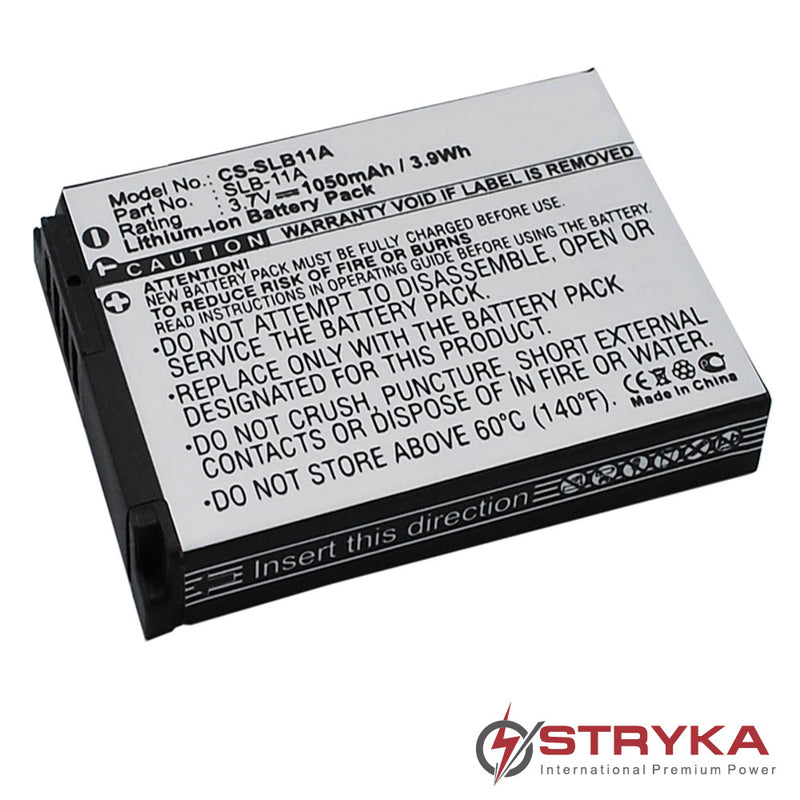Stryka Battery to suit SAMSUNG SLB11A 3.7V 1050mAh Li-ion