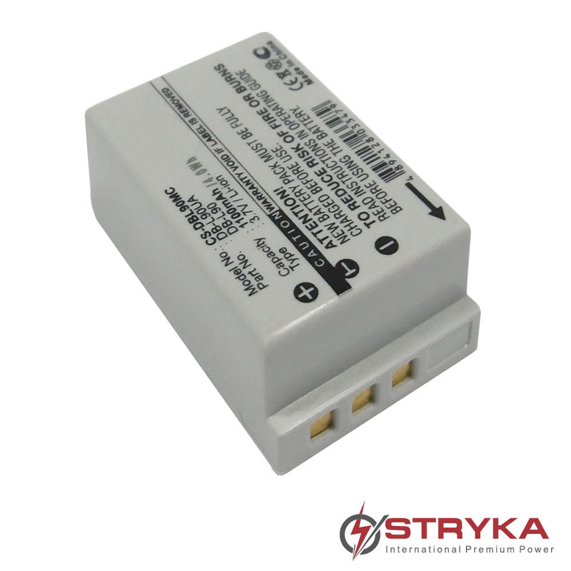 Stryka Battery to suit SANYO DB-L90 3.7V 1100mAh Li-ion