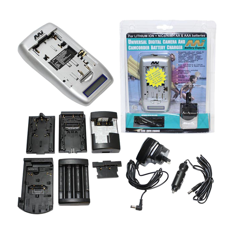 Lithium Ion Video, Camcorder & Digital Camera + NiCD-NiMH AA-AAA Battery Charger