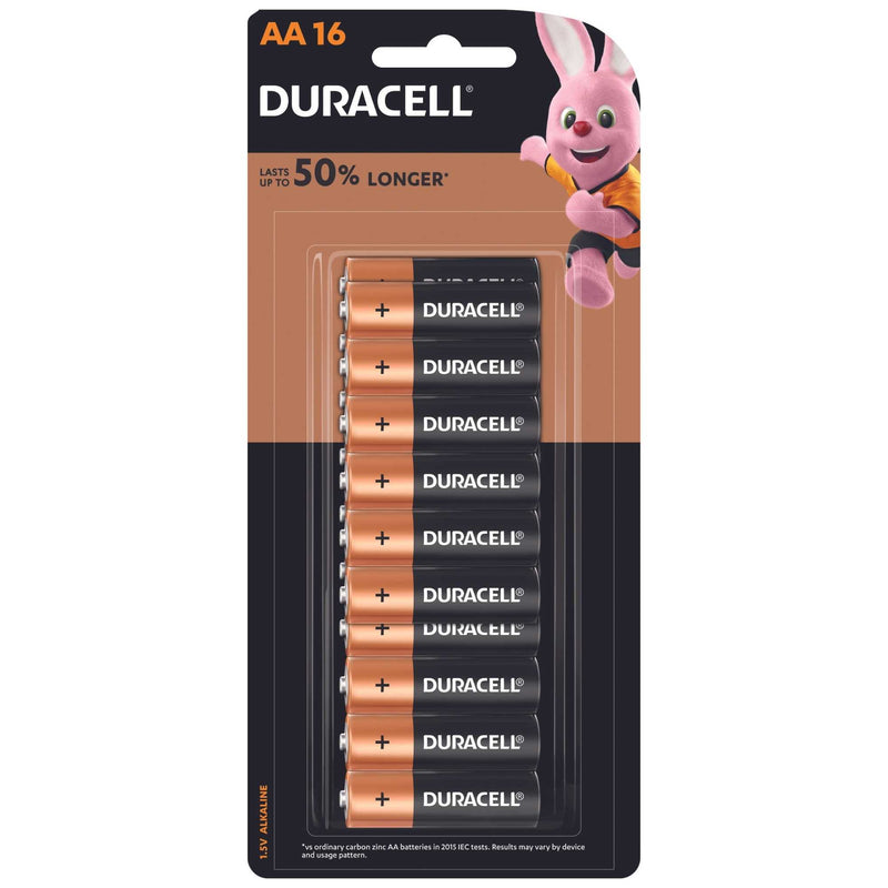 Duracell Coppertop AA pack of 16 batteries