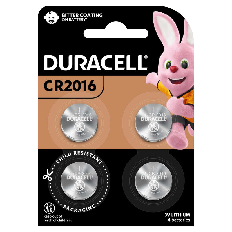 Duracell Specialty 2016 Lithium Coin 3V Battery 4 Pack DL2016