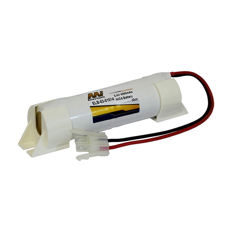 2xD Column C-W Endcaps & Connector Emergency Lighting Battery
