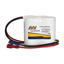 Emergency Lighting Battery Pack for White Lite 2-KR-DHL, BP240FS 2xD cell flatpack.