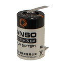 1-2AA 3.6V 1200mAh Lithium Cell Solder Tags - Battery Specialists