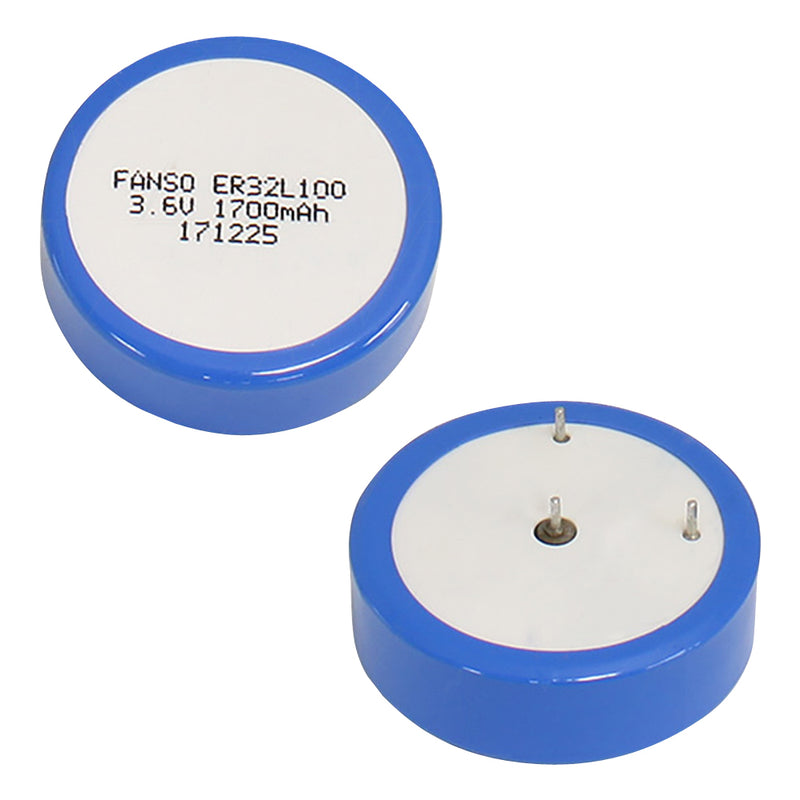 3.6V 1700mAh 1-6D Button Wafer Type Lithium Cell