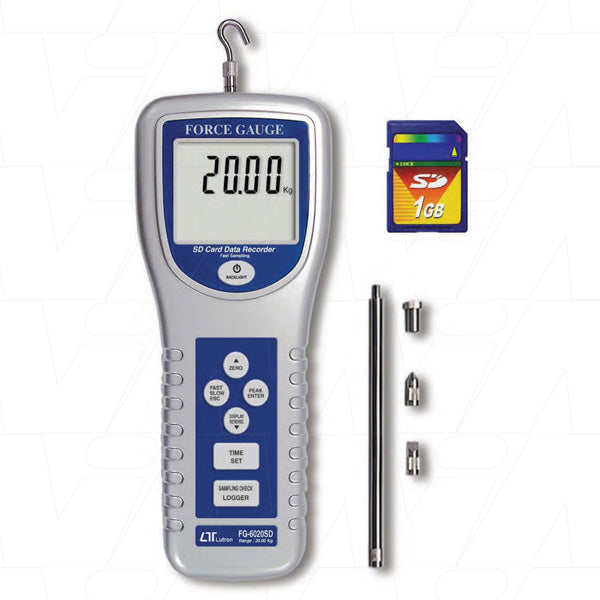 FG6020SD Force Gauge 20Kg Full Scale C/W SD Card