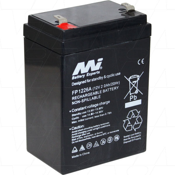 FP1226A sealed lead acid battery.