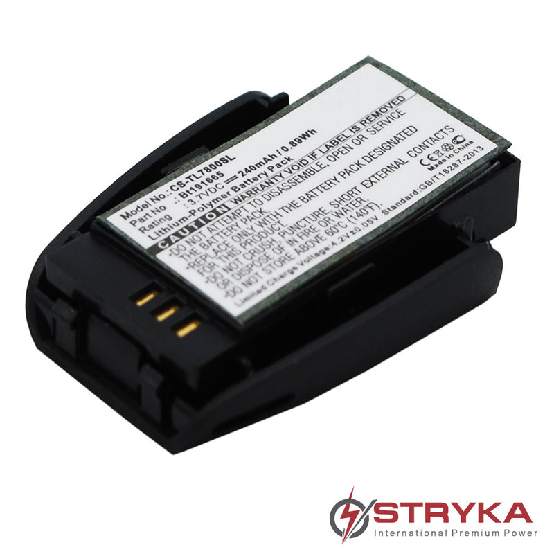 Stryka Battery to suit PLANTRONICS-TELSTRA TL7800 3.7V 240mAh Li-Pol