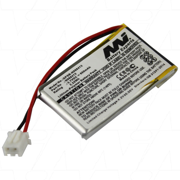 GPS battery suitable for Atrack Lithium Ion Polymer (LiPo) 3.7V 600mAh GPSB-N068413-BP1