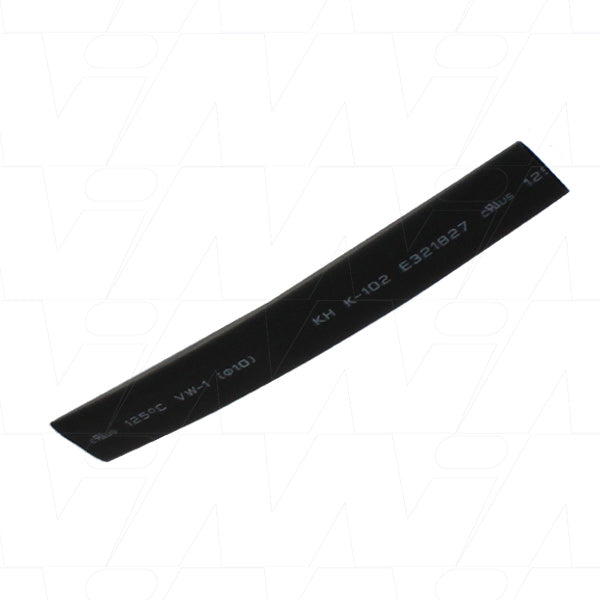 Polyolefin Black Heatshrink 9.53mm diameter (18mm LFS) 2:1 Shrink Ratio