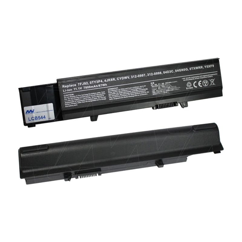 11.1V 84Wh - 7800mAh LiIon Laptop battery suit. for Dell