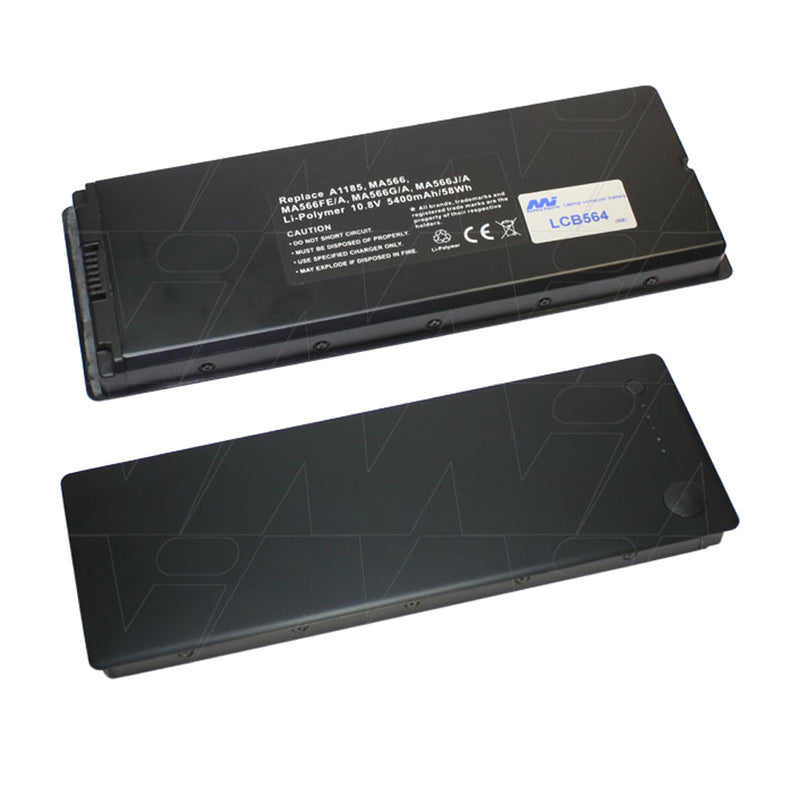 10.8V 58Wh - 5400mAh LiPo Laptop battery suit. for Apple (Black)