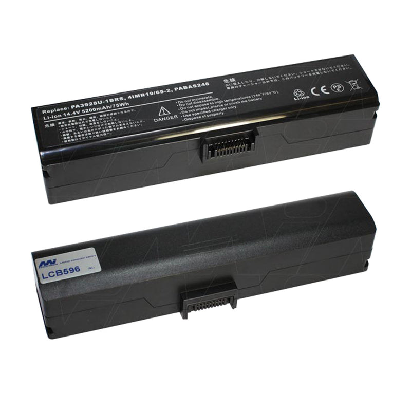 14.4V 75Wh- 5200mAh LiIon Laptop Battery suit. For Toshiba