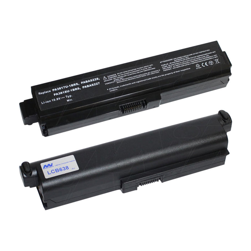 10.8V 99.36Wh - 9200mAh LiIon Laptop Battery suit. For Toshiba