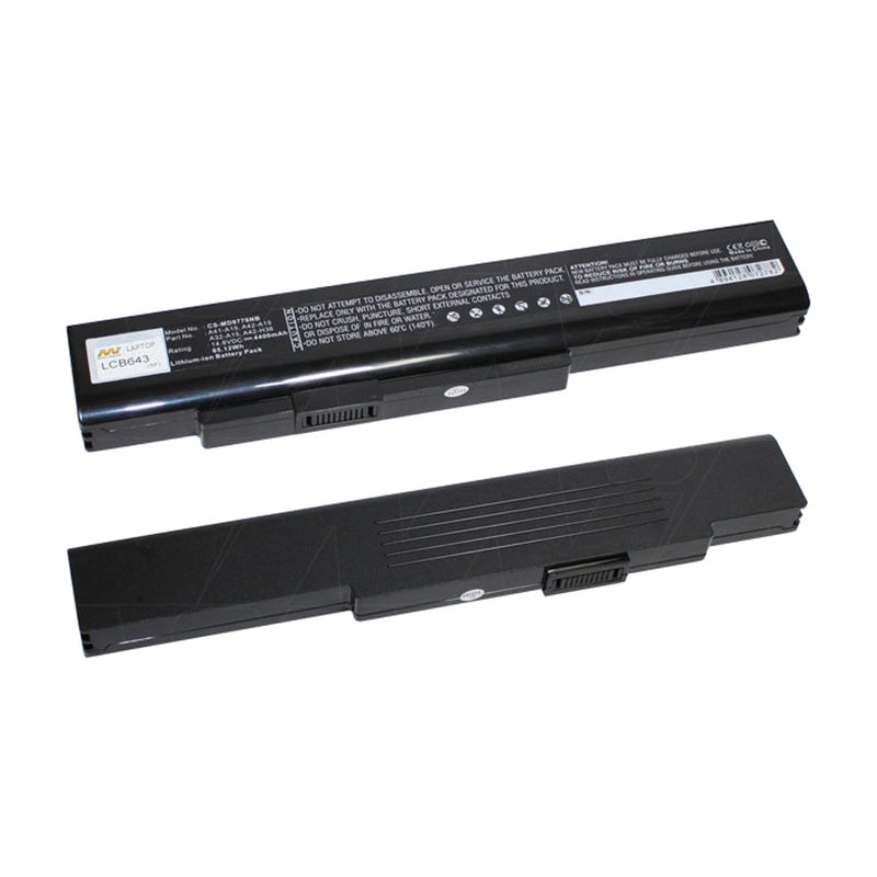14.8V 65Wh - 4400mAh LiIon Laptop Battery suit. For MSI