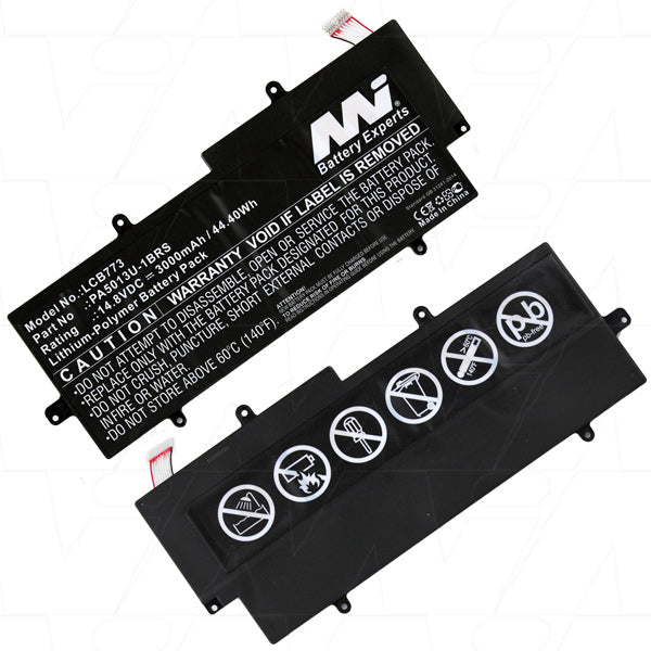 Laptop Battery suitable for Toshiba Lithium Ion Polymer 14.8V 3Ah LCB773