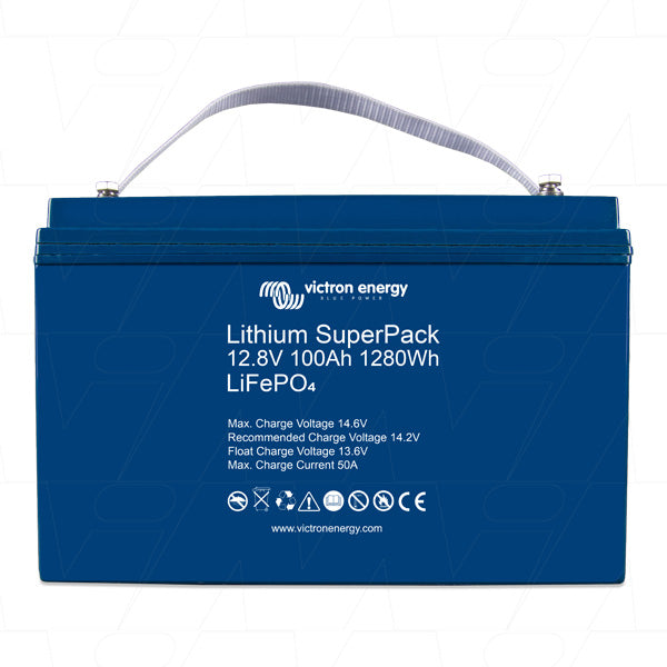 12V 100Ah LiFePO4 SuperPack Rechargeable Battery with Integrated BMS and Safety Switch BAT512110705