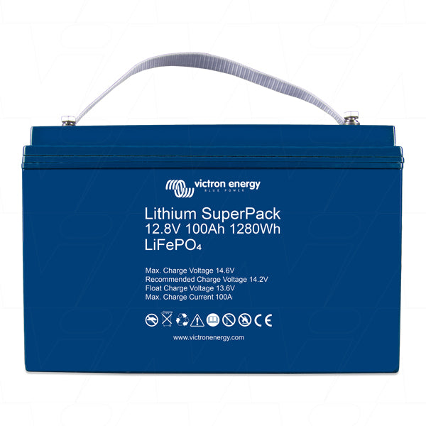 12V 100Ah LiFePO4 High Current SuperPack Rechargeable Battery with Integrated BMS and Safety Switch BAT512110710
