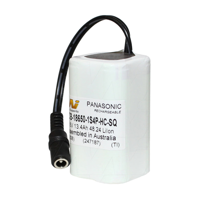 3.6V 13.4Ah High Capacity Square LiIon Battery with CE180 2.1mm DC Jack