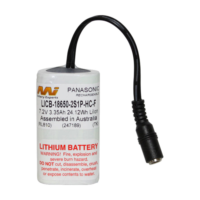 7.2V 3.35Ah High Capacity LiIon Battery with CE180 2.1mm DC Jack