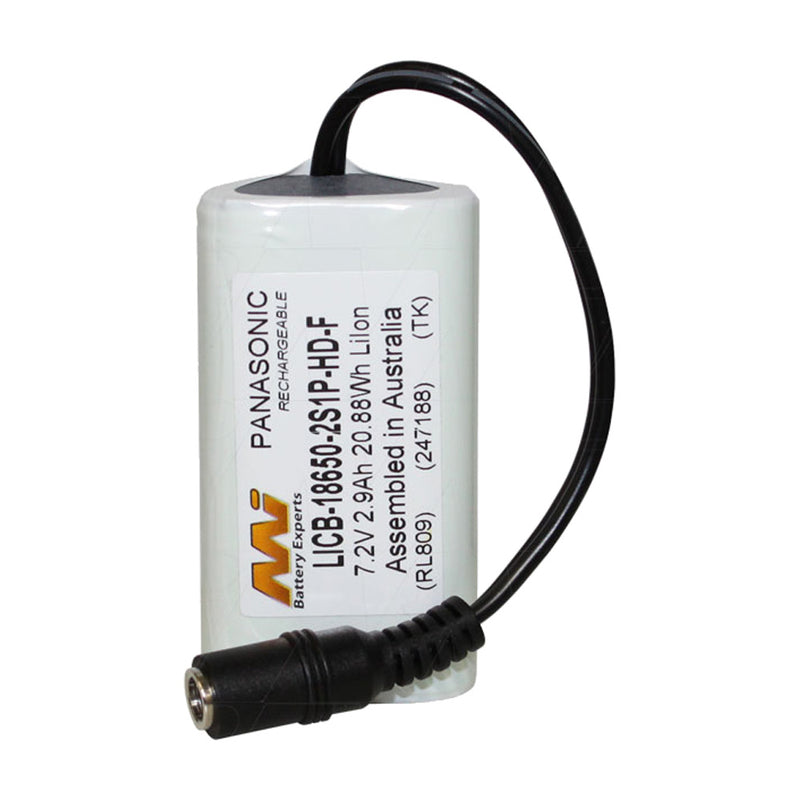 7.2V 2.9Ah High Drain LiIon Battery with CE180 2.1mm DC Jack