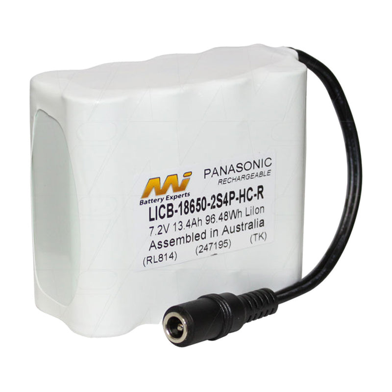 7.2V 13.4Ah High Capacity LiIon Battery with CE180 2.1mm DC Jack