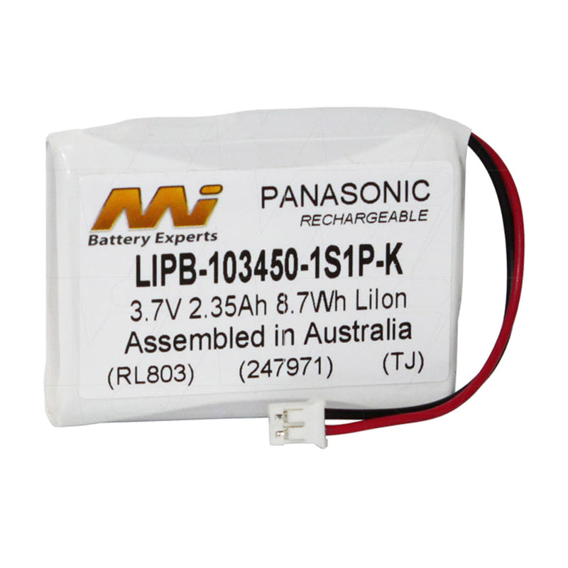 3.7V 2.35Ah High Capacity LiIon Battery with CE-K-LTS-47 JST PHR-2 Connector