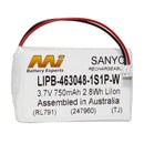 3.7V 750mAh High Capacity LiIon Battery with CE-W JST ZHR-2 Connector