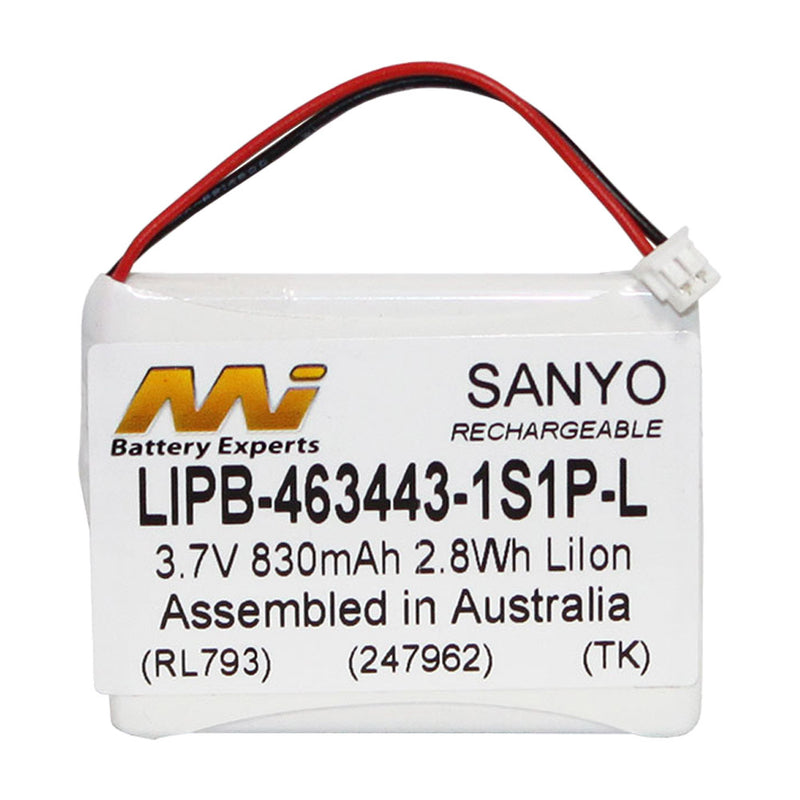3.7V 830mAh High Capacity LiIon Battery with CE-L JST ZHR-2 Connector