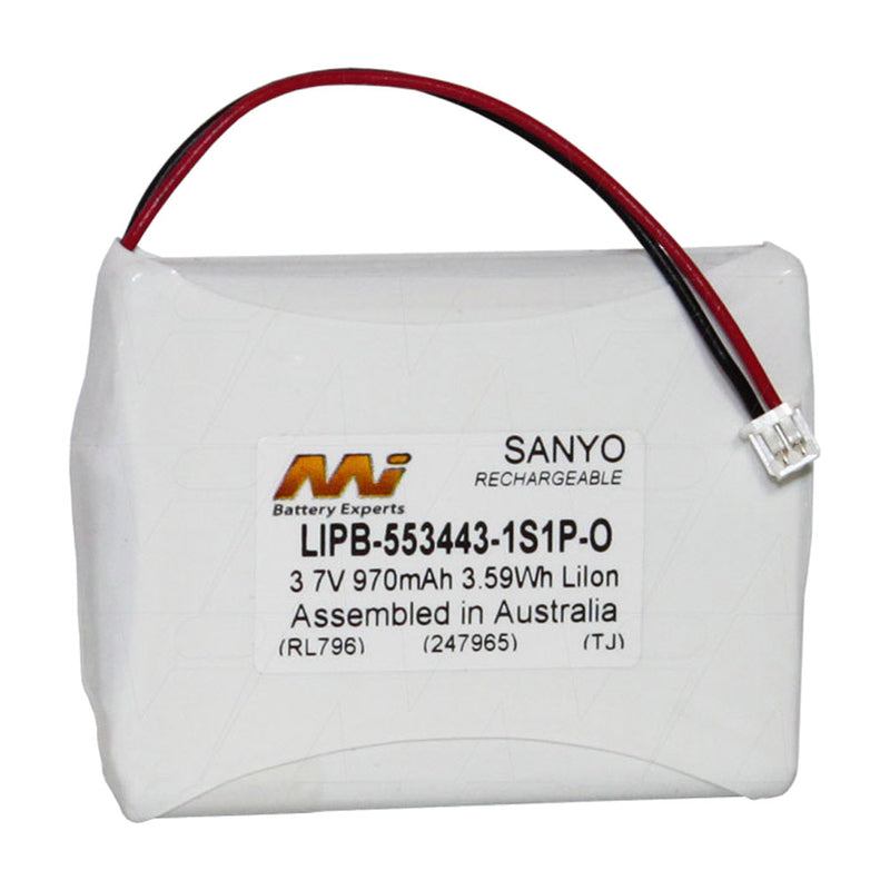 3.7V 970mAh High Capacity LiIon Battery with CE-O Molex 51021-0200 Connector