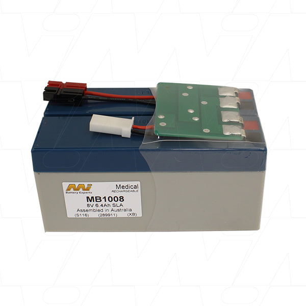 Medical Battery suitable for Welch Sealed Lead Acid (SLA) 8V 6.4Ah MB1008