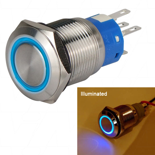 Momentary LED Push Button Switch for use with the MG Energy Master LV