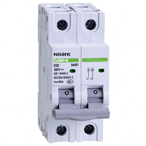 N84451 MCB EX9BP-N 20A 360V 2 Pole DC Circuit Breaker