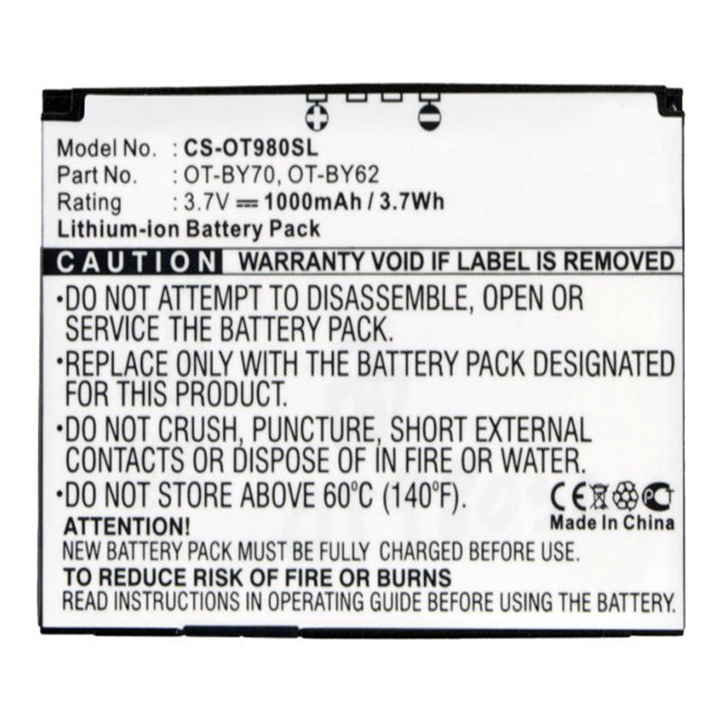 Stryka Battery For ALCATEL One Touch 813 3.7V 1000mAh Li-ion