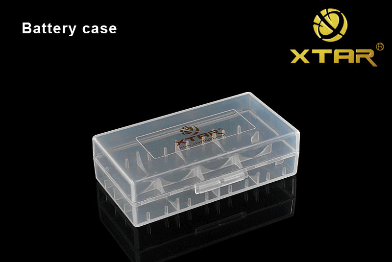 XTAR battery carry case for 2 x 18500, 18650 or 18700 lithium ion LED torch batteries