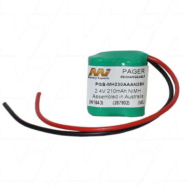 Pager battery suitable for LRS Nickel Metal Hydride 2.4V 210mAh PGB-MH230AAAN2BN