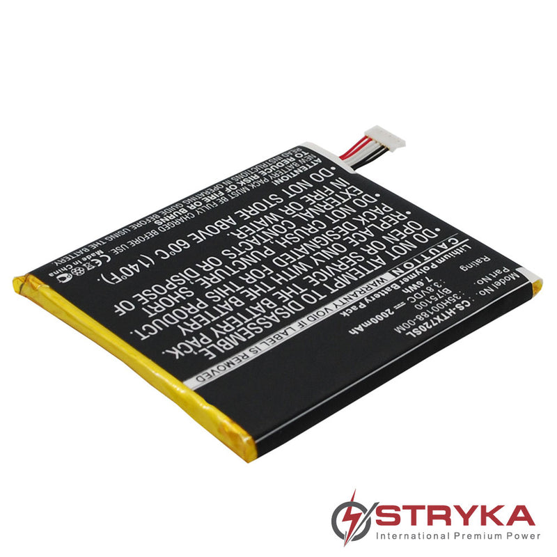 Battery to suit HTC One XL 4G 3.9V 2000mAh Li-Pol