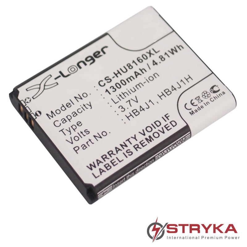 Stryka Battery to suit HUAWEI Ascend Y100 3.7V 1300mAh Li-ion