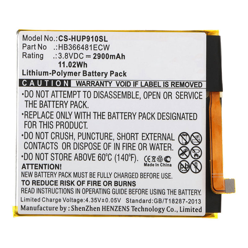 Stryka Battery to suit Huawei P9 Lite 3.8V 2900mAh Li-Pol