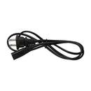 Black 240V 2 Pin Figure Eight power lead C8 type USA PLUG