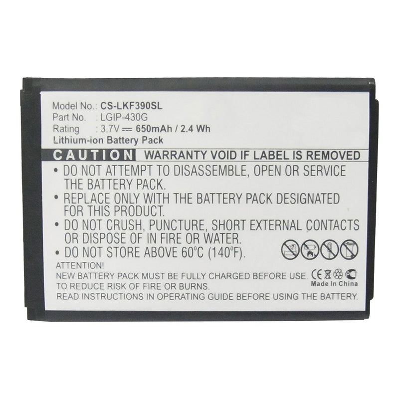 Battery for Samsung KF390 3.7V 650mAh Li-ion