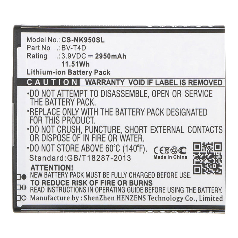 Stryka Battery to suit Microsoft Lumia 950XL 3.9V 2950mAh Li-ion