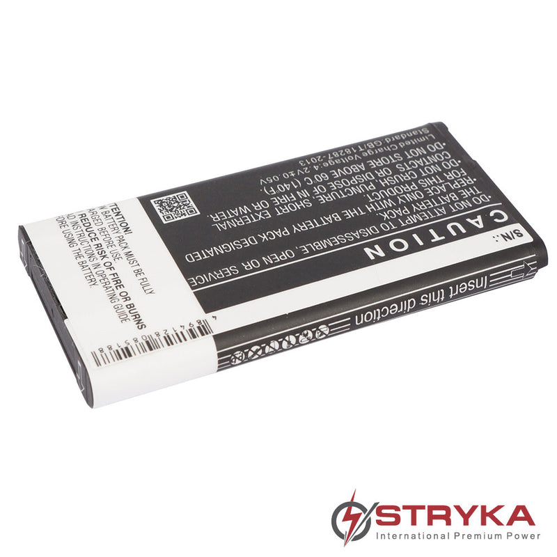 Stryka Battery to suit NOKIA BN-01 3.7V 1500mAh Li-ion