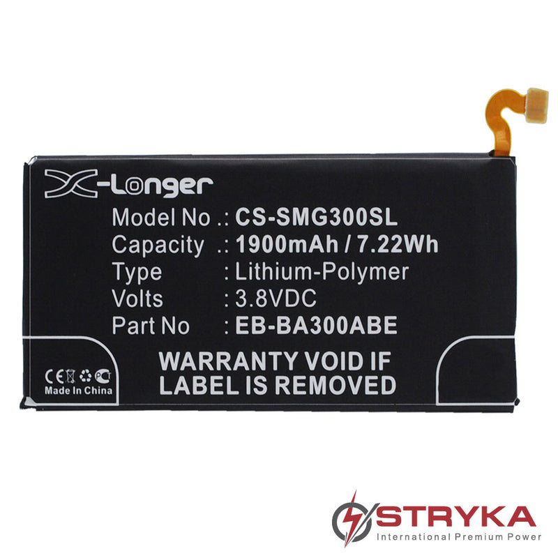 Stryka Battery to suit SAMSUNG Galaxy A3 3.8V 1900mAh Li-Po