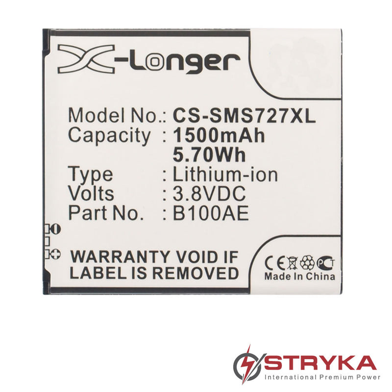 Stryka Battery to suit SAMSUNG Galaxy Ace 3 3.8V 1500mAh Li-ion