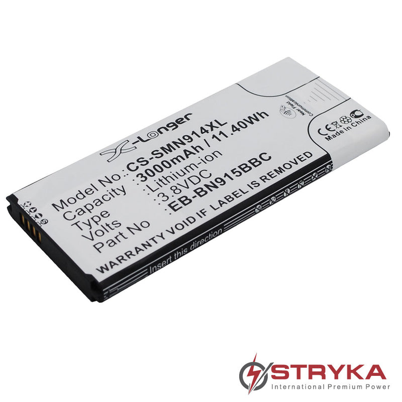 Stryka Battery to suit SAMSUNG Note Edge 3.8V 3000mAh Li-ion